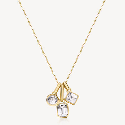 Immagine di Collana Symphonia Dorata Con Pendenti Cristalli Brosway | BYM190