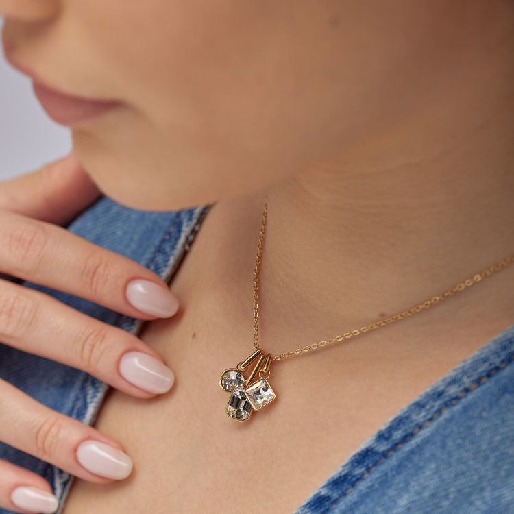 Immagine di Collana Symphonia Dorata Con Pendenti Cristalli Brosway | BYM190