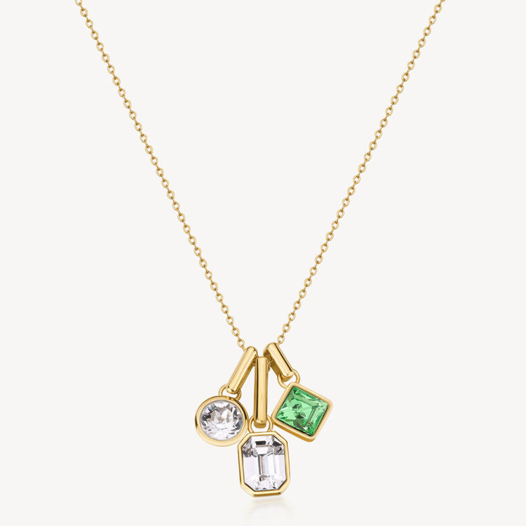 Immagine di Collana Symphonia Dorata Con Pendenti Cristalli Brosway | BYM195