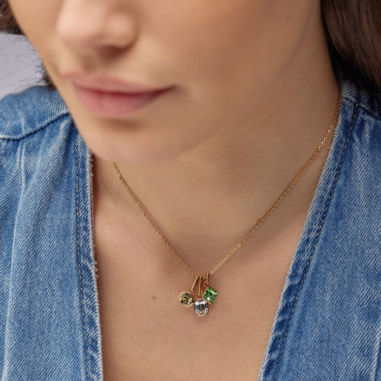 Immagine di Collana Symphonia Dorata Con Pendenti Cristalli Brosway | BYM195