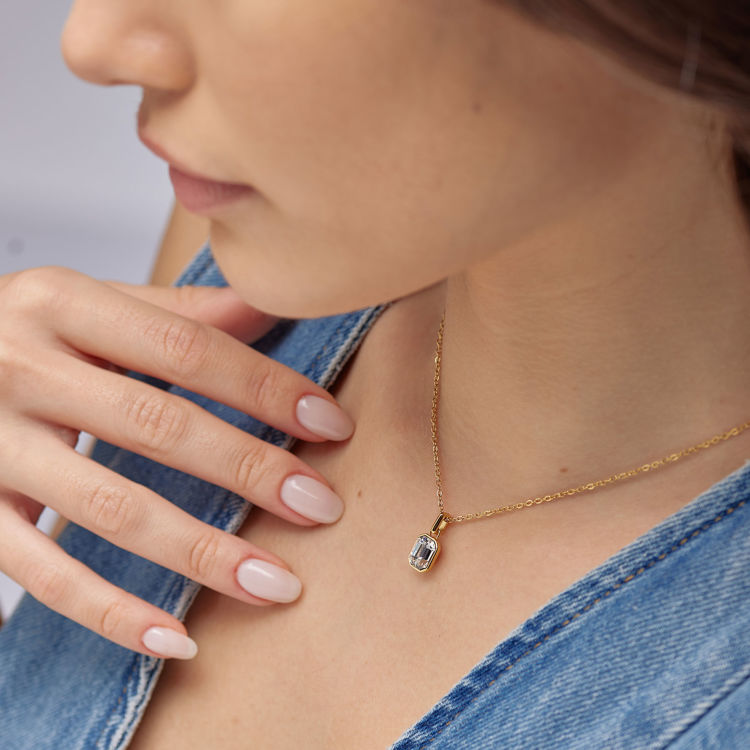 Immagine di Collana Symphonia Dorata Con Pendenti Cristallo Brosway | BYM188