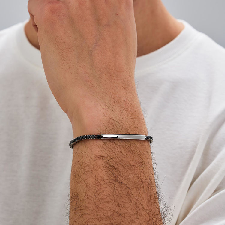 Immagine di Bracciale Uomo Avantgarde Tennis Nero Brosway | BVD36