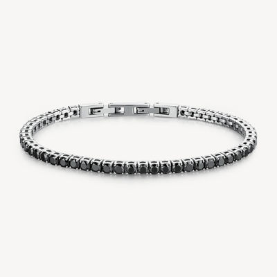 Immagine di Bracciale Uomo Avantgarde Tennis Con Zirconi Neri Brosway | BVD33