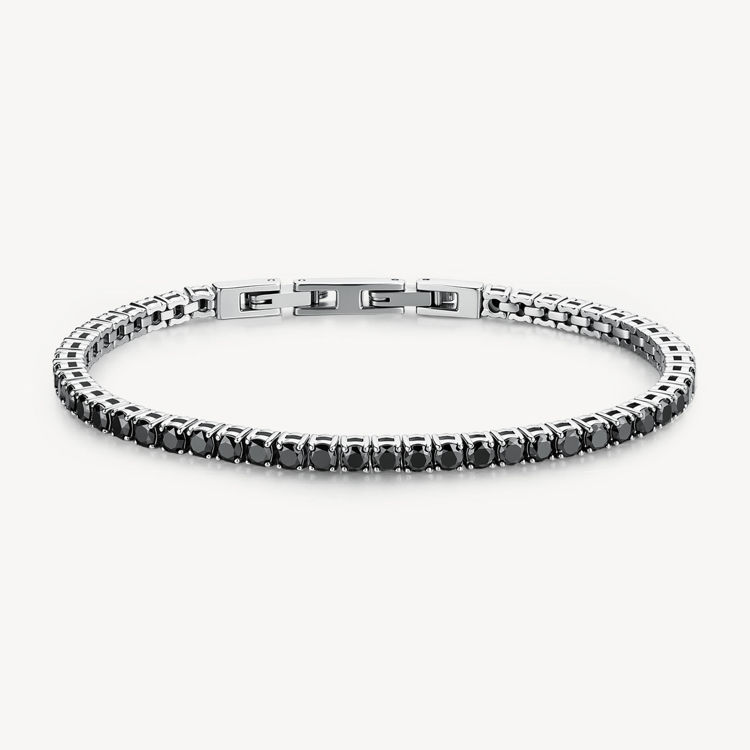 Immagine di Bracciale Uomo Avantgarde Tennis Con Zirconi Neri Brosway | BVD33