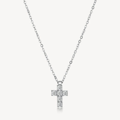 Immagine di Collana Uomo In Acciaio Avantgarde Croce Zirconi Brosway | BVD01
