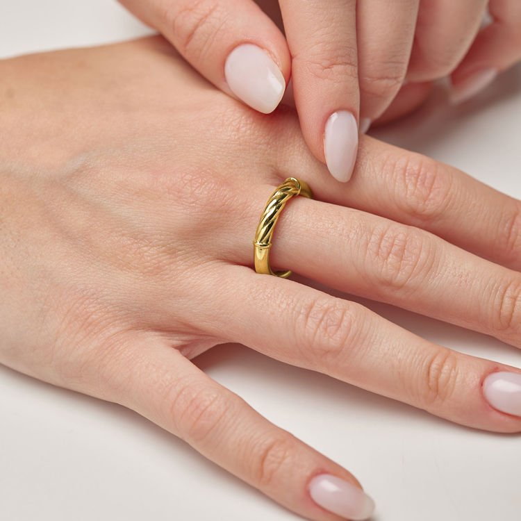 Immagine di Anello Amy Dorato In Acciaio Brosway | BAY34