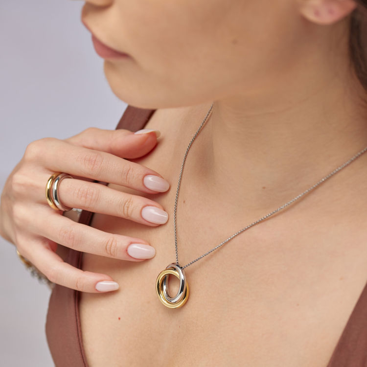 Immagine di Collana Aura Con Pendente Cerchi Incrociati Brosway | BAU01