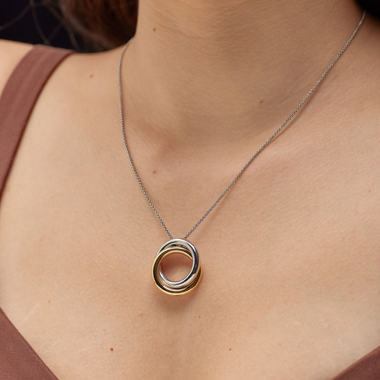 Immagine di Collana Aura Con Pendente Cerchi Incrociati Brosway | BAU01
