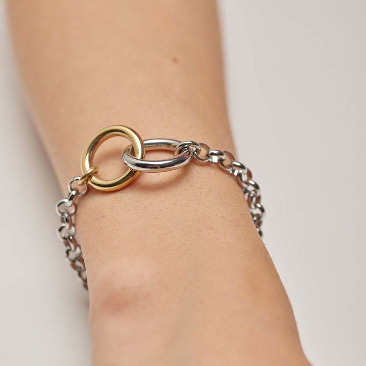 Immagine di Bracciale Donna Aura Dettaglio Cerchi Incrociati Brosway | BAU11