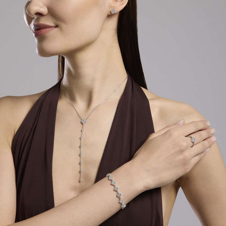 Immagine di Collana A Y Con Ciondolo Fiore E Punti Luce Gioielli Mabina | 553792