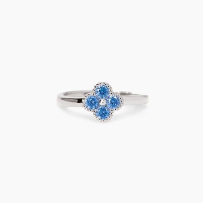Immagine di Anello Con Fiore Azzurro Gioielli Mabina | 523455
