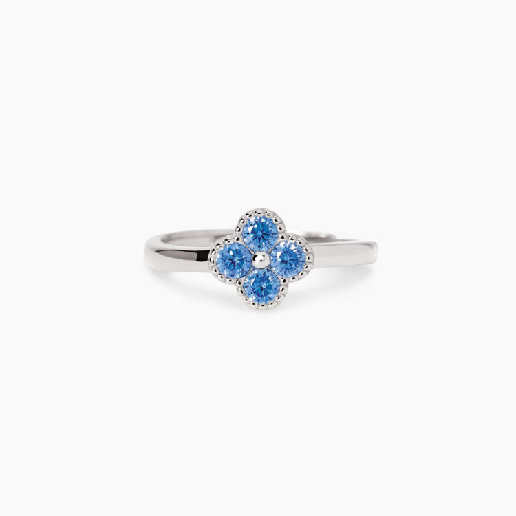 Immagine di Anello Con Fiore Azzurro Gioielli Mabina | 523455
