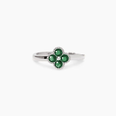 Immagine di Anello Con Fiore Verde Gioielli Mabina | 523456