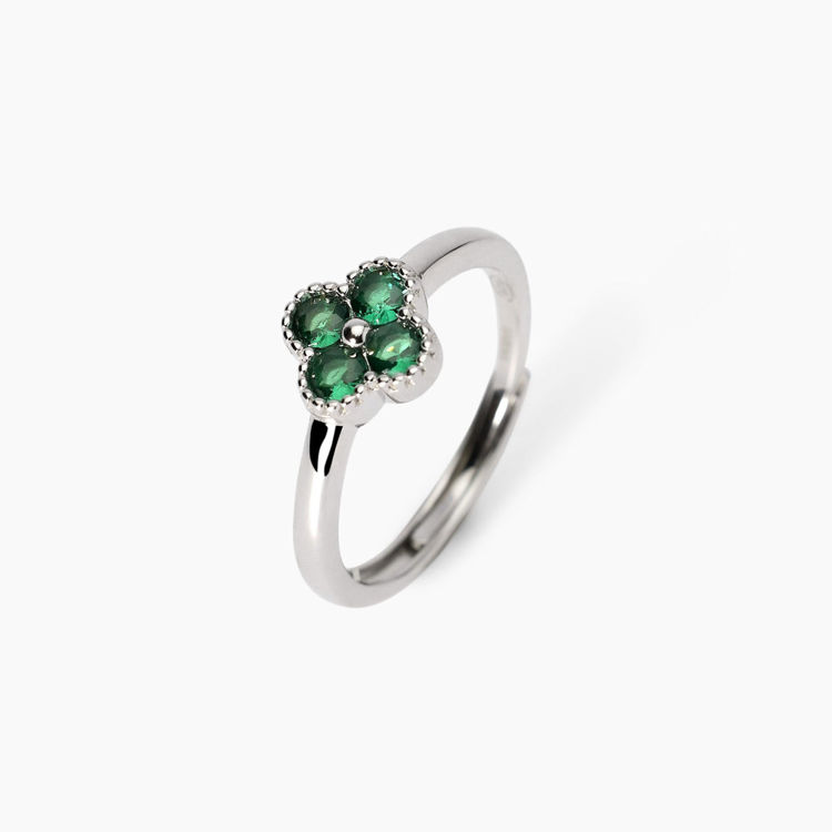 Immagine di Anello Con Fiore Verde Gioielli Mabina | 523456