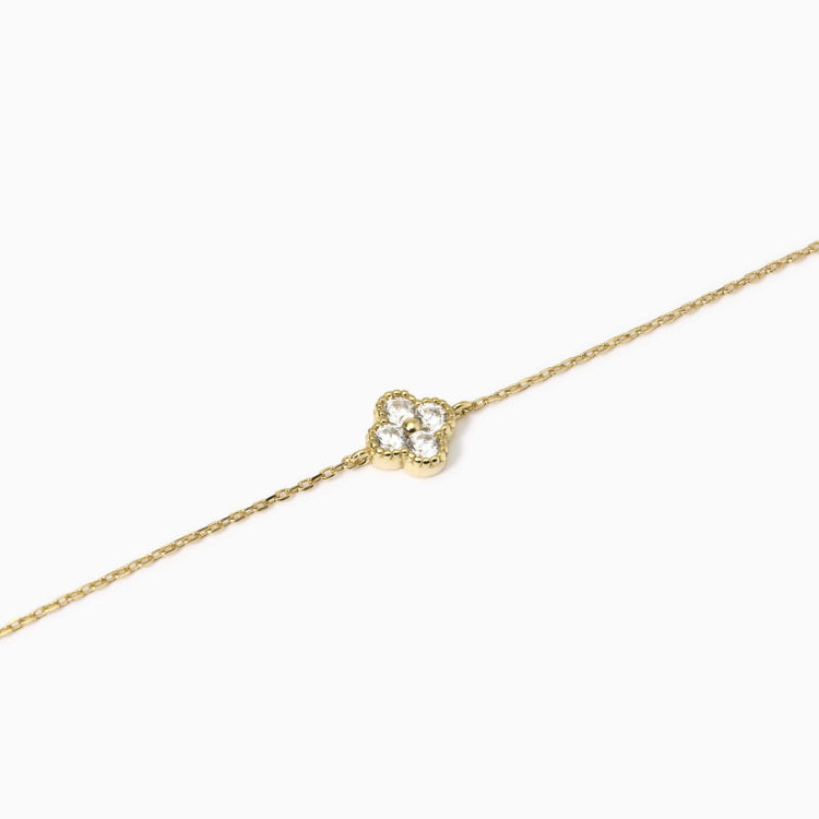 Immagine di Bracciale Dorato In Argento Con Fiore Gioielli Mabina | 534060