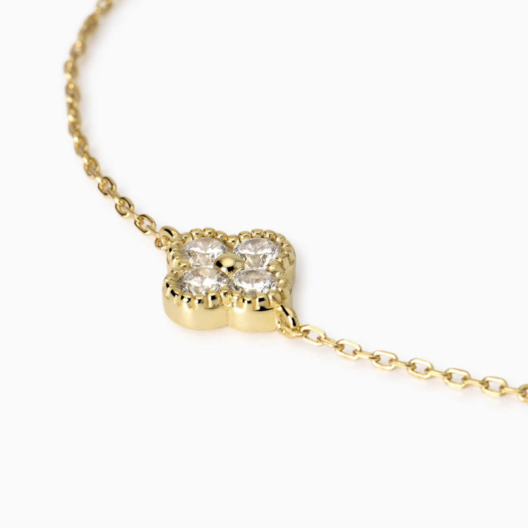 Immagine di Bracciale Dorato In Argento Con Fiore Gioielli Mabina | 534060