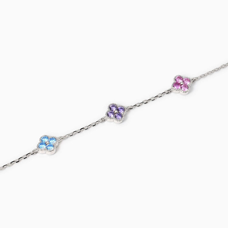 Immagine di Bracciale In Argento Con Fiori Multicolor Gioielli Mabina | 534061
