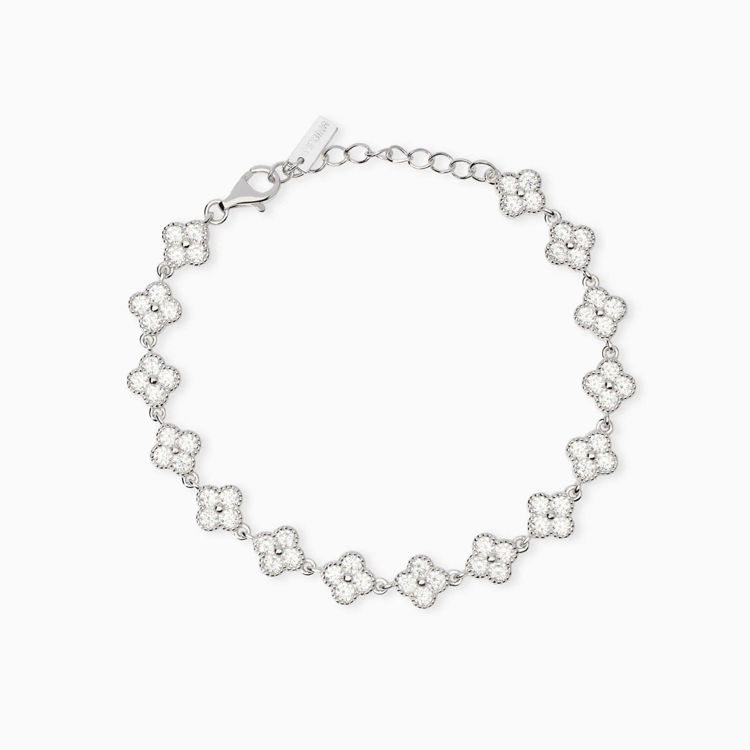 Immagine di Bracciale Quadrifogli Con Zirconi Gioielli Mabina | 534059