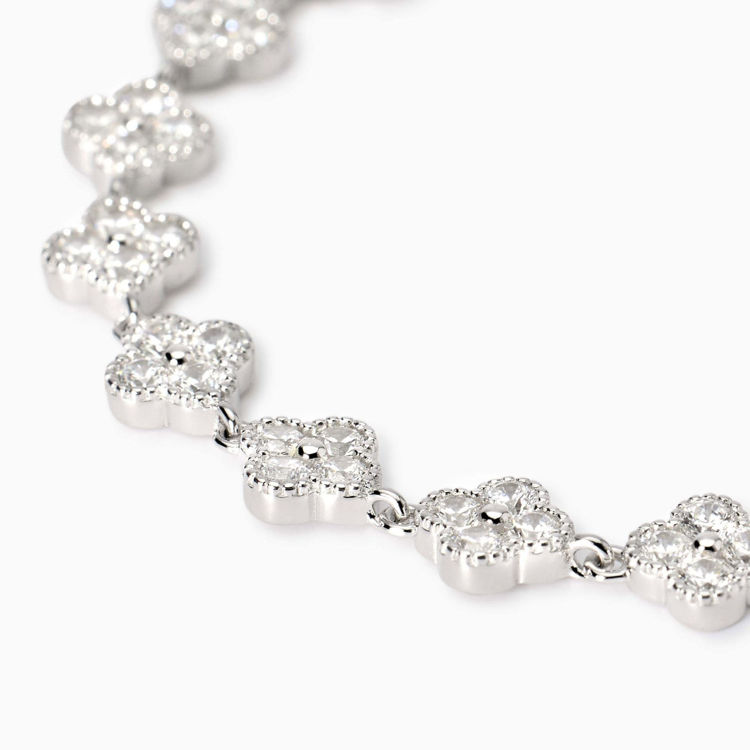 Immagine di Bracciale Quadrifogli Con Zirconi Gioielli Mabina | 534059