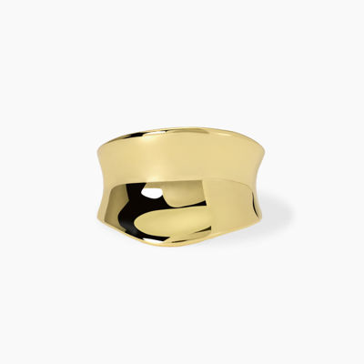 Immagine di Anello Dorato A Fascia Gioielli Mabina | 523465