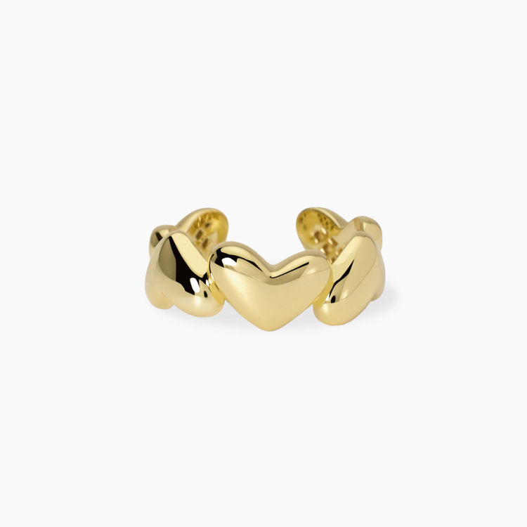 Immagine di Anello Dorato Con Cuori Gioielli Mabina | 523467