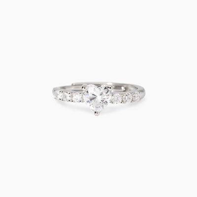 Immagine di Anello Cuore E Zirconi Gioielli Mabina | 523461