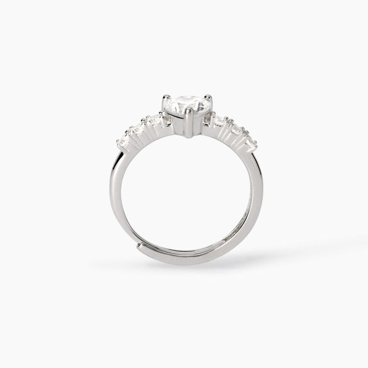Immagine di Anello Cuore E Zirconi Gioielli Mabina | 523461