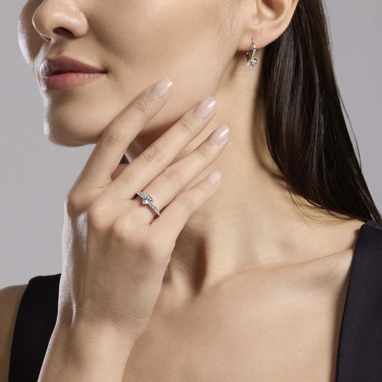 Immagine di Anello Cuore E Zirconi Gioielli Mabina | 523461