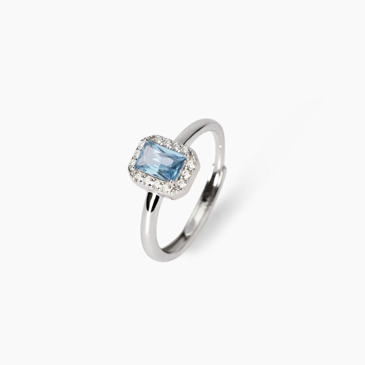 Immagine di Anello Regolabile Con Acquamarina Gioielli Mabina | 523452