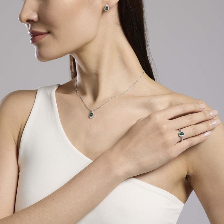 Immagine di Anello Regolabile Con Smeraldo Gioielli Mabina | 523451