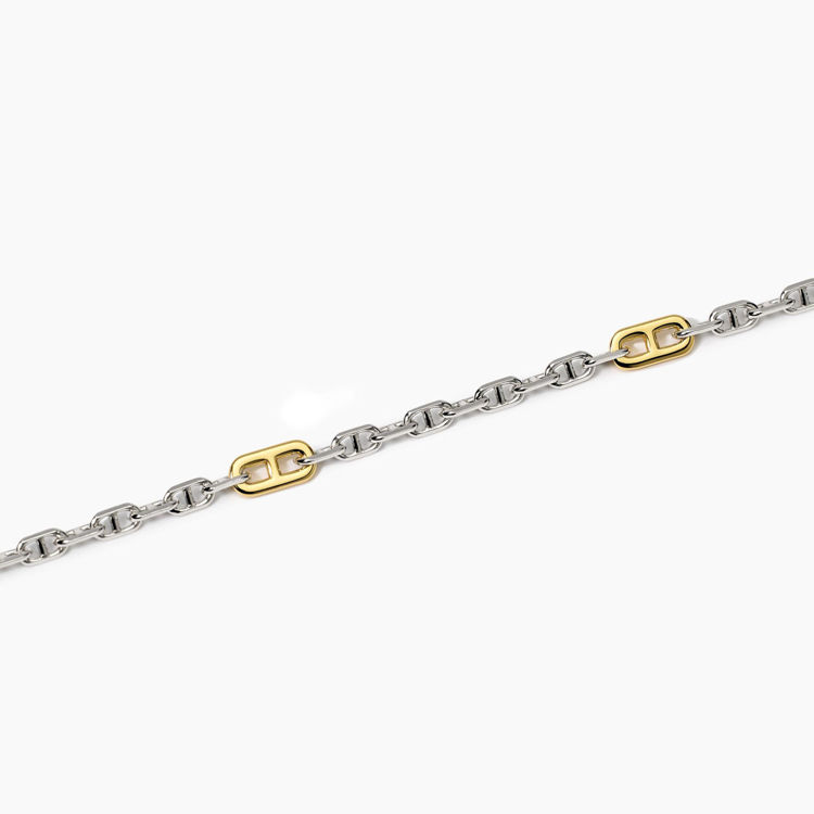 Immagine di Bracciale Uomo Con Elementi Placcati Oro Gioielli Mabina | 534001
