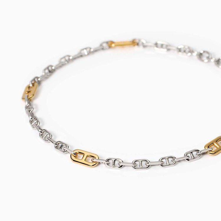 Immagine di Bracciale Uomo Con Elementi Placcati Oro Gioielli Mabina | 534001