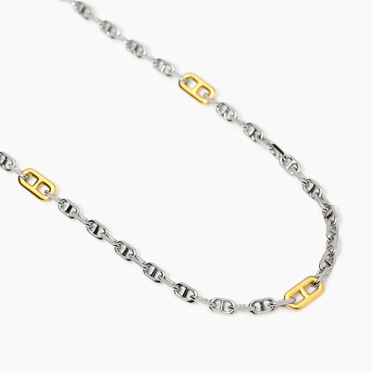 Immagine di Collana Uomo Con Elementi Placcati Oro Gioielli Mabina | 553766