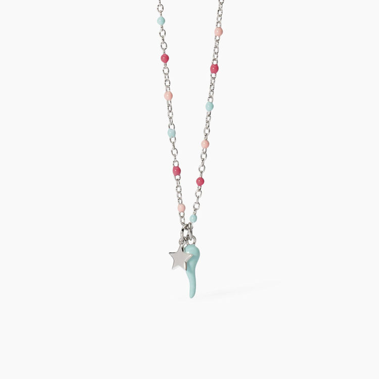 Immagine di Girocollo Multicolor Da Bambina Con Cornetto Gioielli Mabina | 553775
