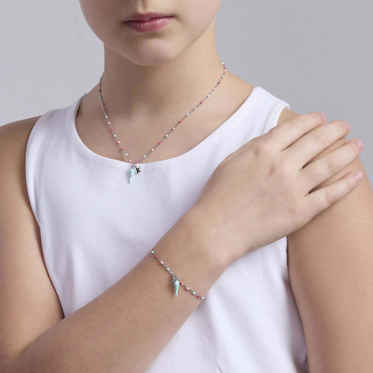 Immagine di Girocollo Multicolor Da Bambina Con Cornetto Gioielli Mabina | 553775