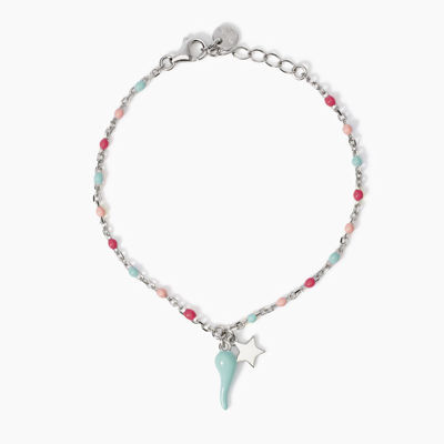 Immagine di Bracciale Bambina Multicolor Con Cornetto Gioielli Mabina | 534048