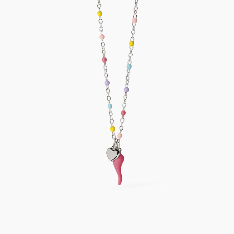 Immagine di Girocollo Multicolor Da Bambina Con Cornetto Gioielli Mabina | 553774