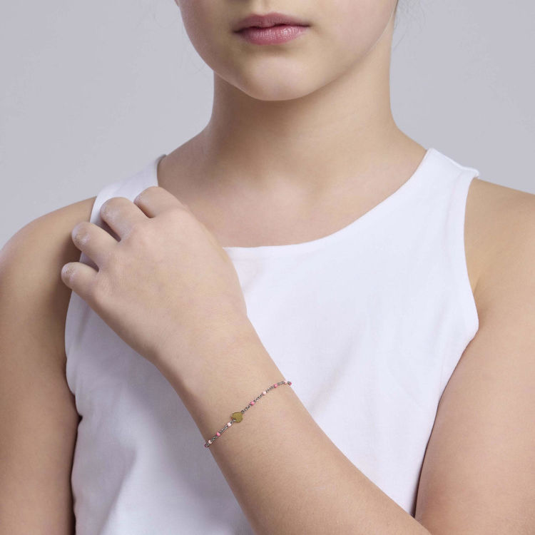 Immagine di Bracciale Bambina Multicolor Con Cuore Oro 9KT Gioielli Mabina | 534035