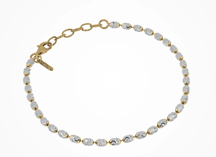 Immagine di Bracciale Rice Placcato Oro E Rodio Desmos | 00001223