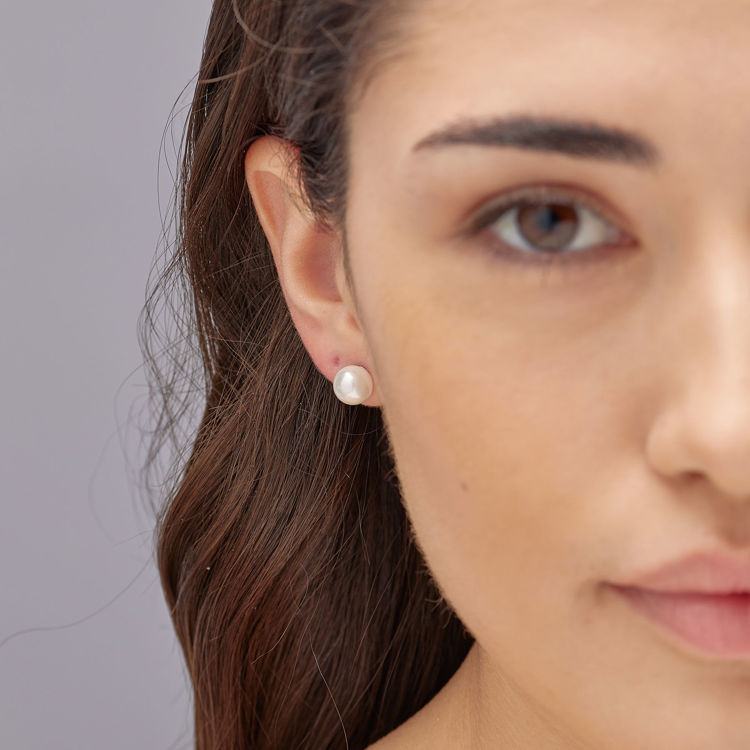Immagine di Orecchini A Lobo Con Perla 8mm Infinite White Gioielli Brosway Fancy | FIW143