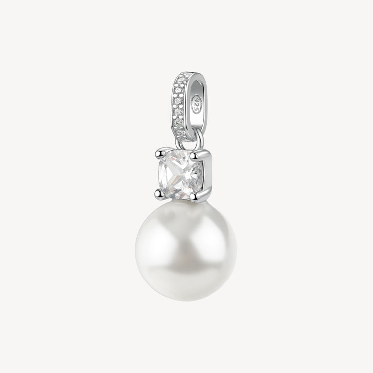 Immagine di Charm Con Perla E Zircone Infinite White Gioielli Brosway Fancy | FIW132