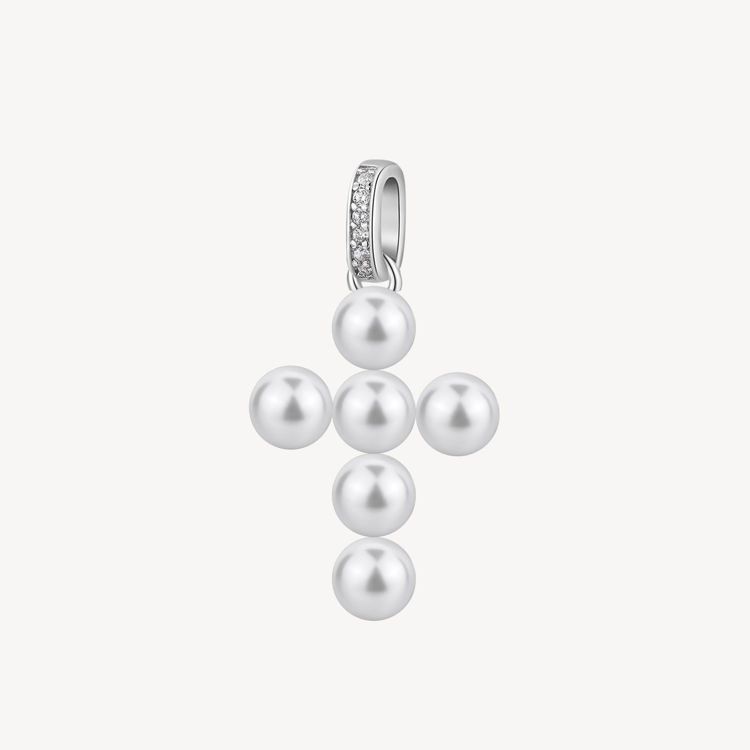 Immagine di Charm Croce Con Perle Infinite White Gioielli Brosway Fancy | FIW134