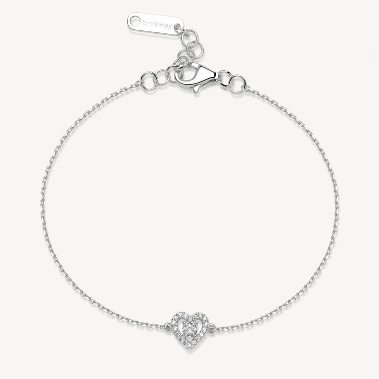 Immagine di Bracciale Con Cuore Di Zirconi Infinite White Gioielli Brosway Fancy | FIW139