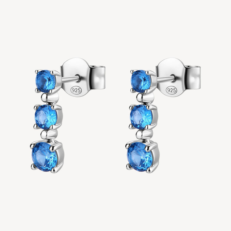 Immagine di Orecchini Pendenti Con Zirconi Freedom Blue Gioielli Brosway Fancy | FFB122