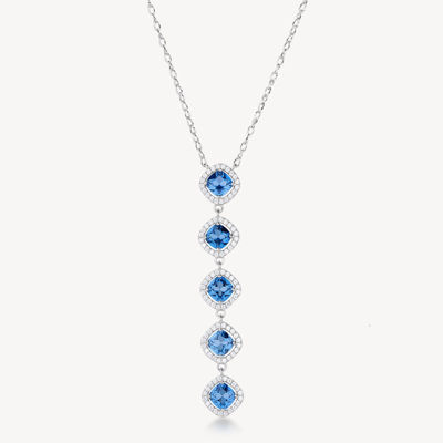Immagine di Collana Con Pendente Zirconi Bianchi E Freedom Blue Gioielli Brosway Fancy | FFB126