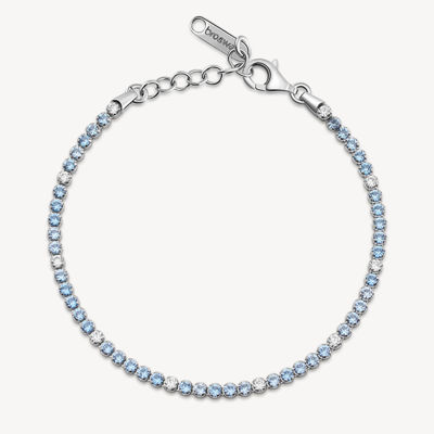 Immagine di Bracciale Zirconi Bianchi E Light Blue Gioielli Brosway Fancy | FCL120