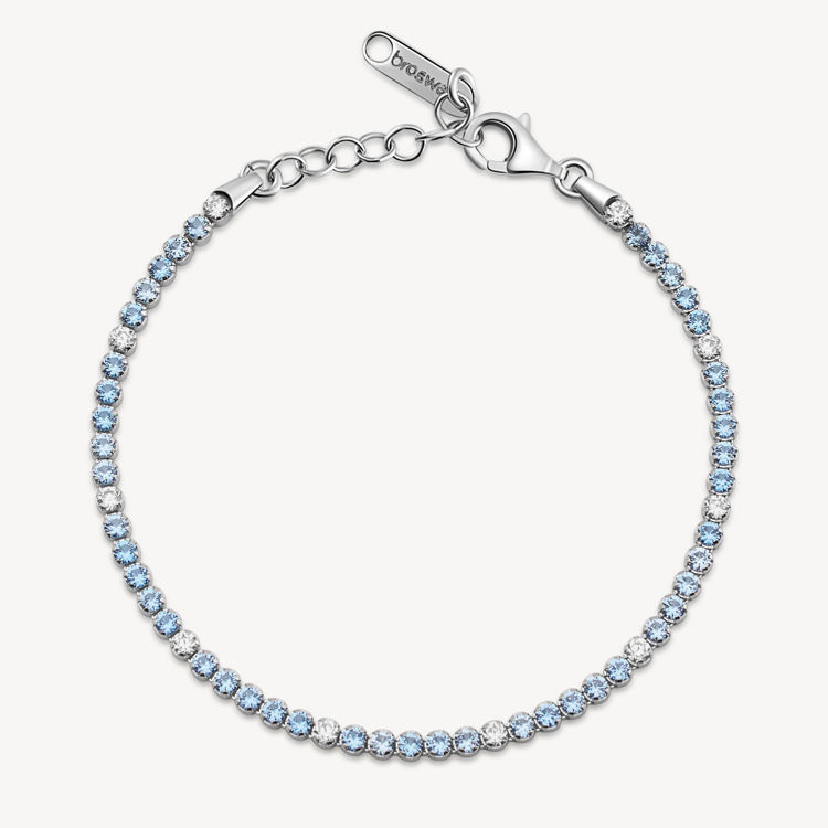 Immagine di Bracciale Zirconi Bianchi E Light Blue Gioielli Brosway Fancy | FCL120