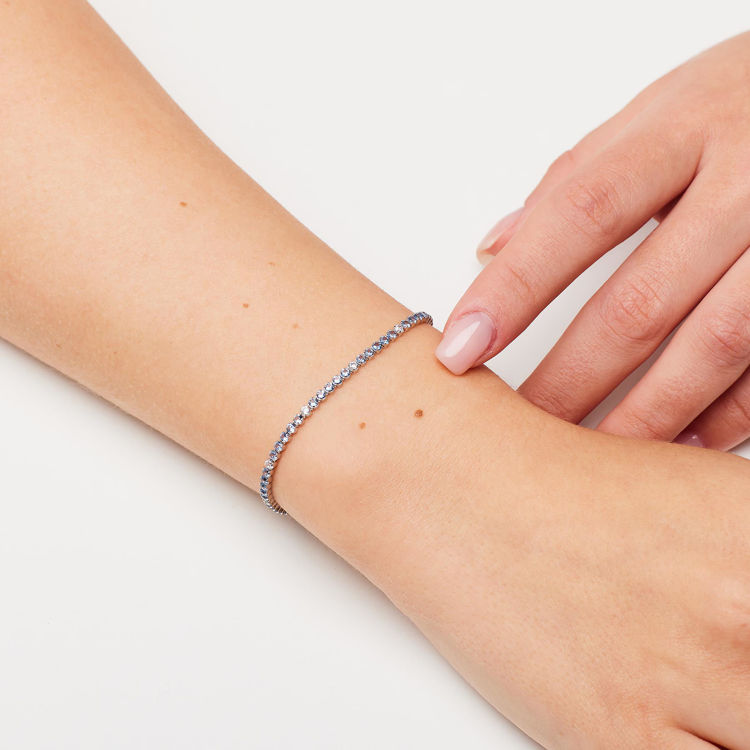 Immagine di Bracciale Zirconi Bianchi E Light Blue Gioielli Brosway Fancy | FCL120