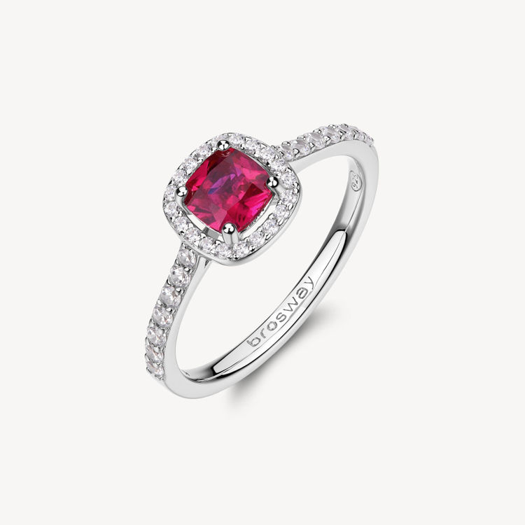 Immagine di Anello Con Zirconi Bianchi E Passion Ruby Gioielli Brosway Fancy | FPR136
