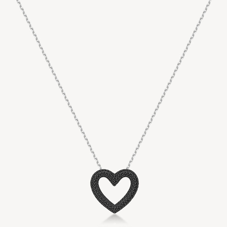 Immagine di Collana Con Galvanica Rutenia Pendente A Forma Di Cuore Mystery Black Gioielli Brosway Fancy | FMB126